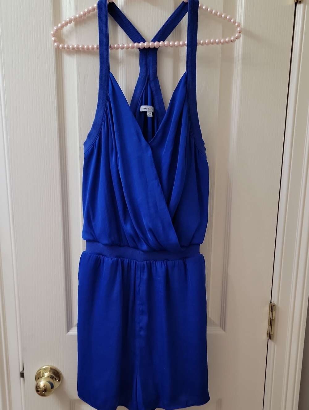 Naked Zebra Cobalt Blue Sleeveless V-Neck Top